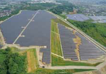 The solar power plant which is operated by Mirai Soden Kami-Mio Corporation (Ownership: Sojitz Corporation – 42%, Sojitz Kyushu Corporation – 18%)